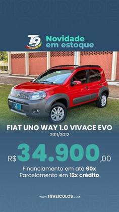 FIAT UNO 1.0 WAY 8V FLEX 4P MANUAL FIAT UNO 1.0 WAY 8V FLEX 4P MANUAL